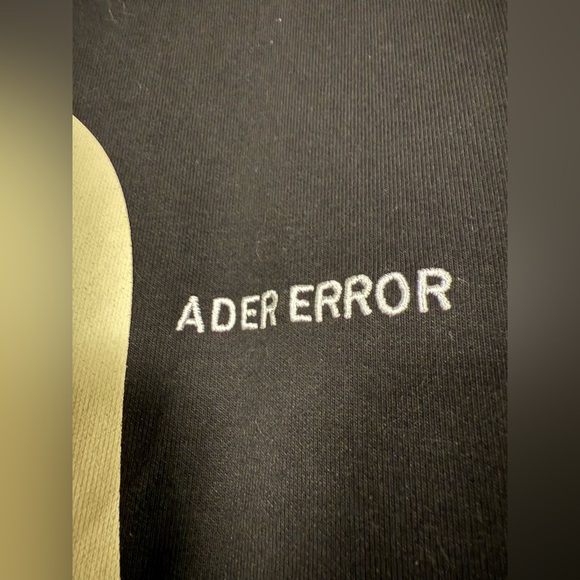 Ader Error Ghost Sweatshirt Noir Crewneck Pullover - Picture 4 of 9